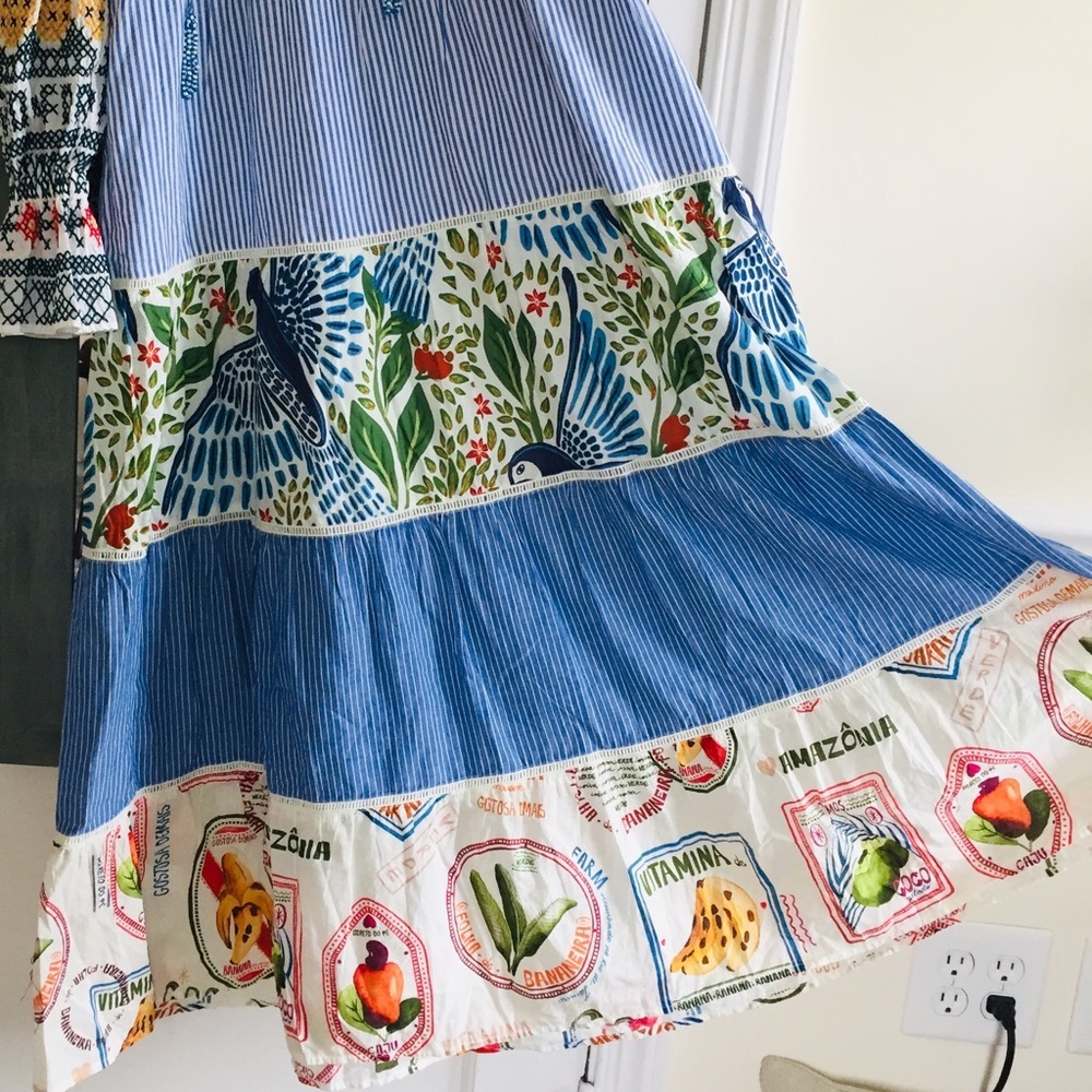 Farm Rio Pineapple Beach Maxi Dress Tropical Summer Maximalist - Picture 9 of 16